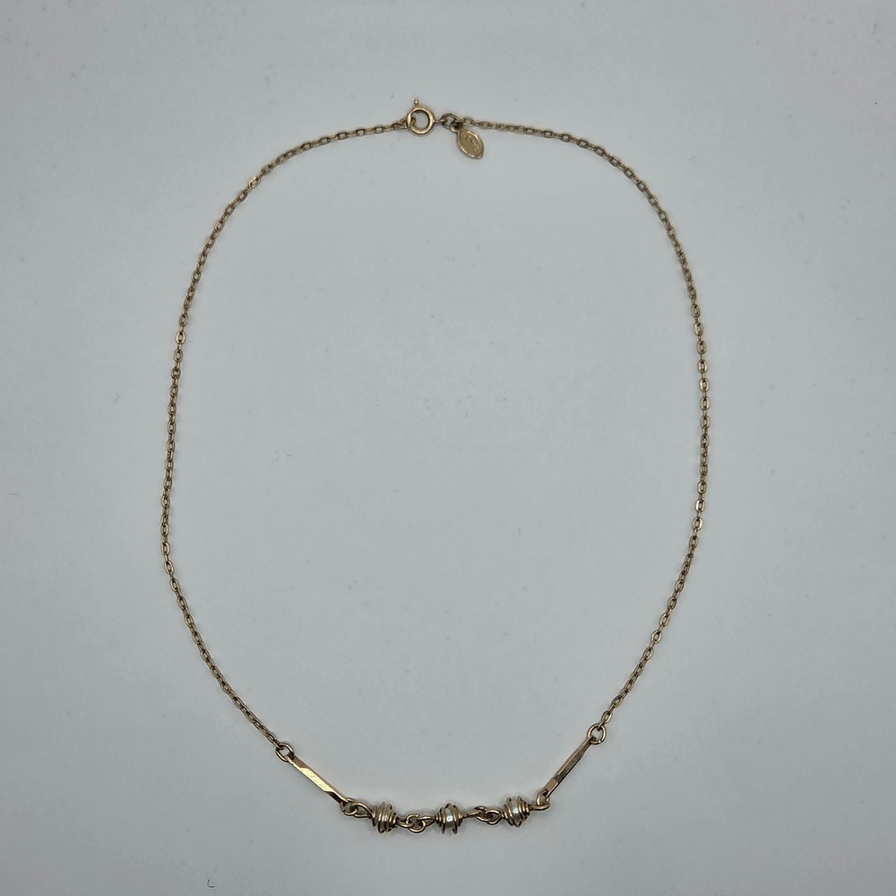 Vintage Avon Gold Tone Chain Choker Necklace 16" Dainty Minimalist Layering
